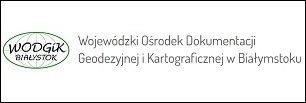 prostokąt z napisem Wojewódzki Ośrodek Dokumentacji Geodezyjnej i Kartograficznej