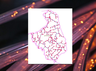 obraz zawiera kawałek mapy z linią sieci światłowodowych